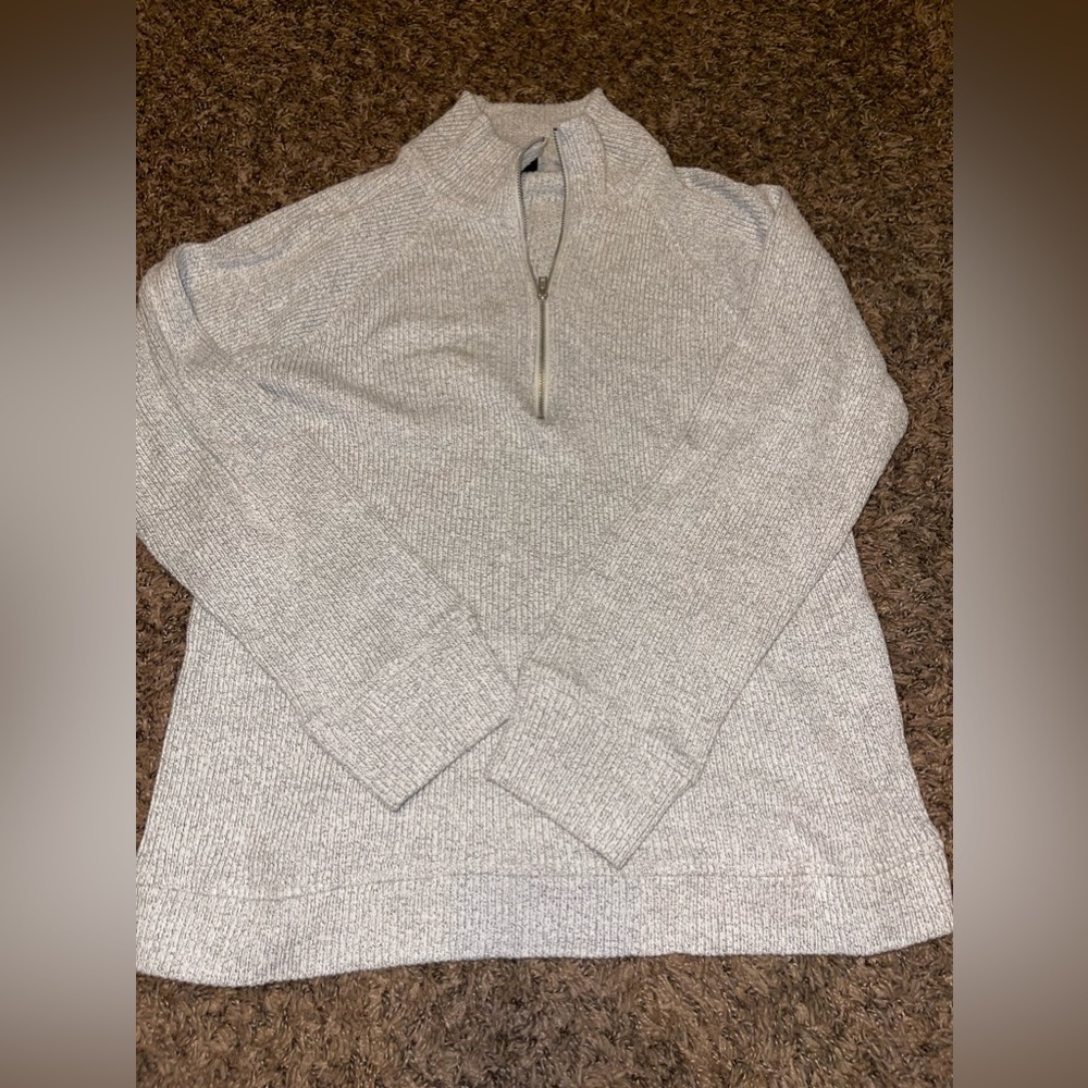 Who What Wear Gray Half Zip Cardigan